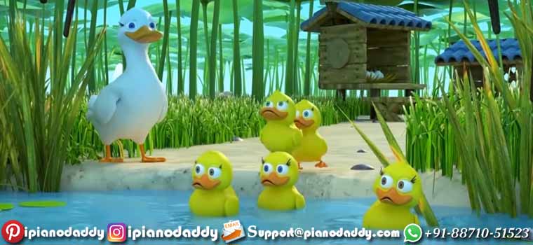 Five Little Ducks Sargam Notes