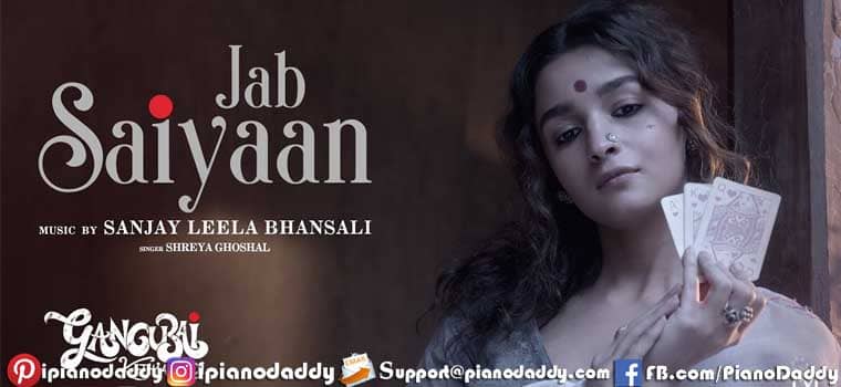 Jab Saiyaan Sargam Notes Gangubai Kathiawadi