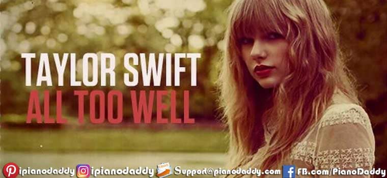 All Too Well Sargam Notes Taylor Swift